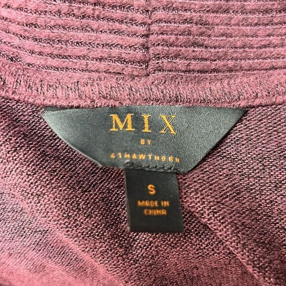 Mix by 41 Hawthorne Mauve Purple open cardigan sweater pockets EUC size small - Picture 12 of 12